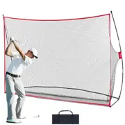 Golf Practice Hitting Net, Huge 10.8x7ft Golf Net, Personal Driving Range for Indoor Outdoor Use, Portable Home Golf Aid Net with Solid Fiberglass Frame and Carry Bag, Gift for Men, Golf