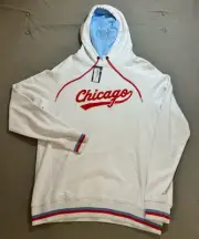 Barstool Sports Chicago Hoodie Mens Large White Long Sleeve Sweatshirt New.