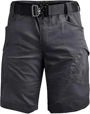 [HENWENVONSON] 2022 Waterproof Urban Tactical Shorts for Men Quick Dry Breathable Hiking Fishing Cargo Shorts (No Belt)