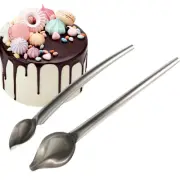 4 Pcs Stainless Steel Spoons for Sauce Mini Tongs Appetizers Gold