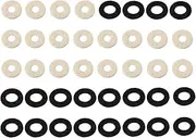 TUOREN Pack of 40 Trumpet Valve Pads Trumpet Washers Cushion Trumpet Top Cap Felt Ring Pads Trumpet Replacement Accessory Trumpet Parts Black 20 and White 20