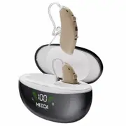 Rechargeable Hearing Aids for Seniors - BTE Digital Hearing Amplifier with Noise Cancelling for Moderate to Severe Hearing Loss, RIC 16 Channel