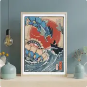 30x45cm Japanese Anime Peripheral Vintage Pokmn Poster Gyarados Wall Art