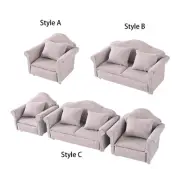 1/12 Scale Doll House Sofa Realistic Classic Bedroom Micro Scene Ornament