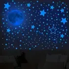 5x Glow in The Dark Wall Stickers Bathroom Moon Dot Stickers