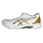 【超取免運】ASICS 男款 26-30CM ROCKET11 排羽球鞋 白X金 1071A106100