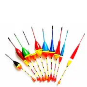 10Pcs Fishing Floats Set Vertical Buoy Sea Fishing Floats Assorted Size Fishing Accessories for Most Type of Angling wit