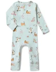 [Snuggle Hunny] Kittens Organic Growsuit in Blue