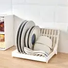 White Foldable Dish Rack Plastic Foldable Dish Drying Rack Kitchen