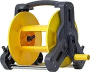 Garden Hose Reel Cart Small,Household Portable Water Pipe Storage Rack, Outdoor Wall-Mounted Watecar Cleaning Hose Reel Accessories/Black+Yellow/Hose Reel