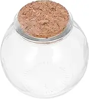 HOMOCONO 2pcs Glass Wish Bottles with Cork Small Decorative Glass Jars for Collecting Memories Organizing Small Items and present Sharing Easy to Carry