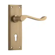 6636 Door Lever Camden Lock Pair Satin Brass H152xW50xP60mm