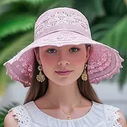 Wide Brim UPF Sun Hat, Elegant Women's Breathable Foldable Beach Hat, Hand Washable, Summer Large Travel Sunshade Hat
