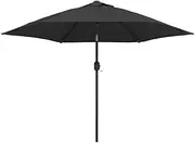 vidaXL Outdoor Parasol - Anthracite UV Resistant Patio Umbrella - Metal Pole - 300 cm Diameter, Tilt Mechanism, Crank Lift, Weather Resistant