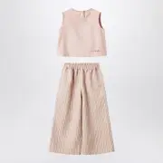 [Il Gufo] Blush Pink Striped Outfit 2 Y Pink