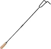 Fire Poker for Outdoor Fireplace, Fire Poker - Camping Fire Poker - 33 Inch Fireplace Poker with Wooden Handle, Long Camp Fire Poker, Fire Pit Tools for Indoor and Outdoor Use