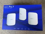 eero Pro 7 Tri-band Mesh Wifi System (3-Pack) - White New Sealed Retail Version
