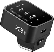 X3S 2.4G Wireless Flash Trigger Transmitter TTL Autoflash with Large OLED Touchscreen Multiple Flash Modes with USB Port 32 Channels 16 Groups Compatible with Cameras