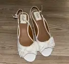 Clark’s Bendables Women’s White Lea Fiddle Bow Sz 10