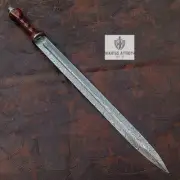 Hand forged Damascus Steel Gladiolus Sword Sharp Battle Ready Medieval Sword