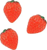 10Pcs Stawberry Resin Flatback Decorate - Cute Resin Fruit Cabochon - Kawaii Craft Supplies