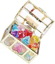 KONTONTY 1 Set Treasure Box with Gemstones Plaything Storage Chest for Boys for Creative Play and Decoration