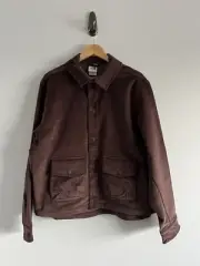 NWT The North Face Men's Sz L Utility Cord Shacket Coal Brown Corduroy