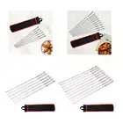 6 Pieces Metal Skewers for Grilling Kabob Skewer Kabob Skewers for Grilling Flat