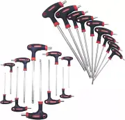 19 PCS T-Handle Allen Wrench Set, Metric Long Arm Ball End Hex Key Wrench Set