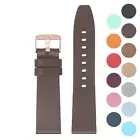 StrapsCo Smooth Leather Watch Band Strap for Rose Fitbit Versa / Versa 2 / Lite