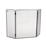 Mind Reader 3-Panel Fireplace Screen, Folding, Indoor Outdoor, Stand Alone, M...