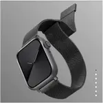 UNIQ DANTE APPLE WATCH 不鏽鋼米蘭磁扣錶帶 41/40/38MM 共用 手錶 錶帶 電子手錶 黑色