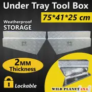 Aluminium Under Tray Ute Tool Box Heavy Duty Vehicle Chest Storage w Lock Ut