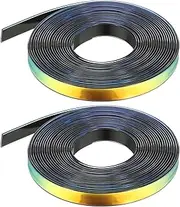 uxcell 2PCS 5.47 Yards Silicone Lanyard String, 12mm Wide Bright Color Lacing Cord Laser Reflective Lanyard String for Crafts Weaving DIY Handmade Bracelets Clothes Keychain, Black