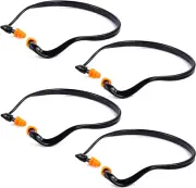 Banded Silicone Earplugs for Noise Reduction and Hearing Protection (4 Pieces)