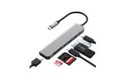 USB C Hub, 7 in 1 USB C Docking Station with 4K HDMI,100W PD, 3 5Gbps Data Ports(1 USB-C 2 USB 3.0),TF/SD Card Reader, USB Hub for Laptop, MacBook Pro/Air/Mac/Dell/HP/ASUS/Acer/Steam Deck(Gray)