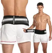 Paskyee Sacroiliac Hip Belt for Men and Women That Alleviates Sciatic, Lower Back Pain, Back Brace Provides SI Joint Pelvic Support Nerve Compression & Stability, Trochanter Brace Regular