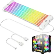 RGB PSU Cables Led Strips, Light Up Led Strip for Gpu, 24 Pin Motherboard Extension Cable, ARGB Motherboard Supply, 5V with Diffused Soft Silicone Tube