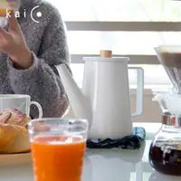 在飛比找momo購物網優惠-【kaico】簡約風 琺瑯咖啡手沖壺1.1公升(日本製)