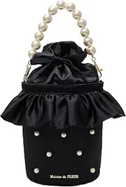Maison de FLEUR(メゾン ド フルール) 8A43F0J9700 Pearl 2-Way Ruffle Drawstring Bag