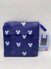 *New* Disney Daiso Mickey Mouse Foldable Reusable Shopping Bag Navy Blue/White