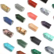 1PC Natural Hexagonal Crystal Quartz Mini Obelisk Tower Point Wand Healing Stone