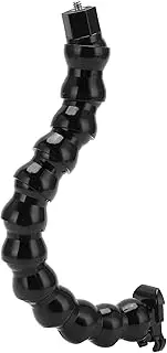 Universal Sports Camera Hose Holder, Flexible Arm Mount, Gooseneck Jaws Riding Mount Bracket, for Surfing, Riding, Climbing,12 Sections, 1/4in Screw Hole