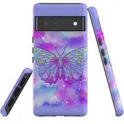 For Google Pixel 6 Pro Case Tough Protective Cover Enchanted Butterfly