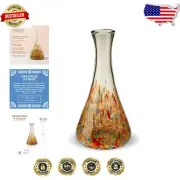 Stunning Multicolor 50oz Glass Wine Decanter - Handcrafted Sustainable Barware