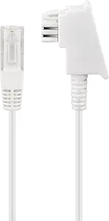 goobay 30m White Ethernet Cable, Cat 5e, 100 Mbps, RJ45 to TAE-F, DSL/ADSL/VDSL Connection Cable for Router/Modem/Telephone Socket