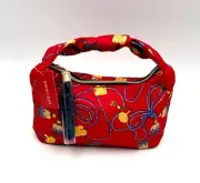 Estee Lauder Tassel Printed Makeup Bag/ HandBag ~ Red
