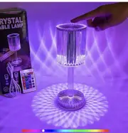 Crystal Diamond Table Lamp, 16 Colors USB Charging Touch Lamp Bedside Night P7P5
