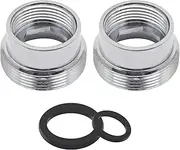 2 Pcs 16.5mm - 21.7mm Faucet Adapter Tap Aerator Connector for Bathroom & Kitchen Water Purifier Adapter