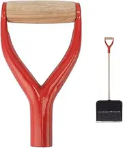 SPADE HANDLE REPLACEMENT - Durable metal wood anticorrosion replacement parts.Strong and labor-saving metal wood rust proof safe spade grip D handle drilling planting fork work efficient